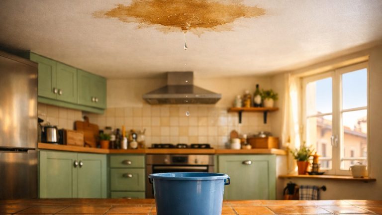 Elle découvre une tache brune au plafond de sa cuisine à Lyon : c'est son propre assureur qui vient payer les dégâts du voisin