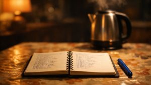 Elle écrit chaque soir quinze tâches pour le lendemain dans un carnet : le vendredi, elle se sent plus en retard qu'au lundi matin