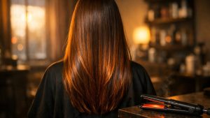 Elle enchaîne coloration châtain et lissage brésilien le même mois : trois semaines plus tard, ses longueurs virent au cuivré sous la lumière