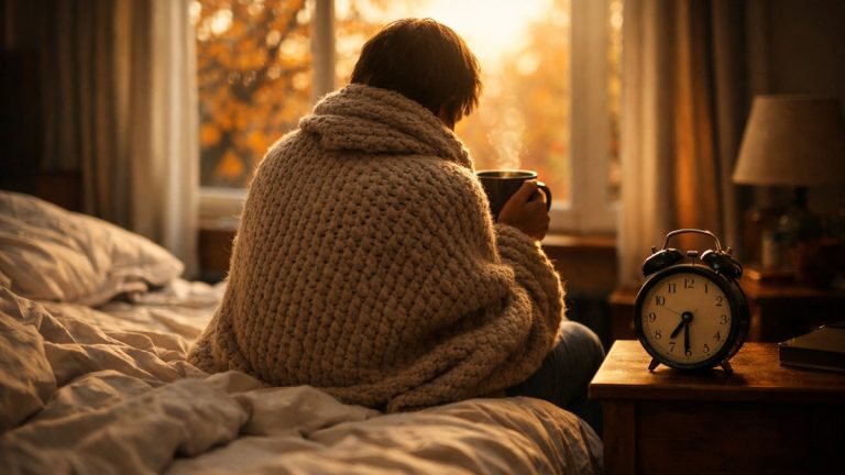 Elle gagne une heure de sommeil au passage à l'heure d'hiver : toute la semaine suivante, elle se lève plus épuisée qu'avant