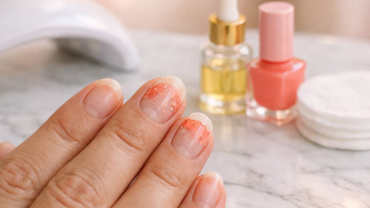 Elle garde son vernis semi-permanent de juin à septembre sans pause : en octobre, ses ongles se fendent au premier choc contre une porte