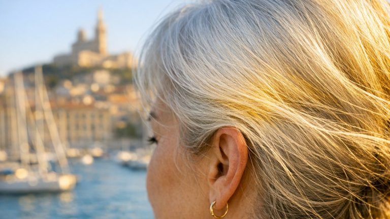 Elle laisse pousser ses cheveux blancs tout l'été à Marseille : en octobre, sa sœur remarque une teinte jaune paille sur ses tempes