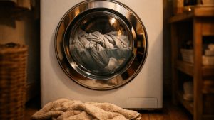 Elle lance une machine un dimanche soir et l'eau ne part plus : le vendeur lui tend un numéro de fabricant et lui souhaite bonne chance