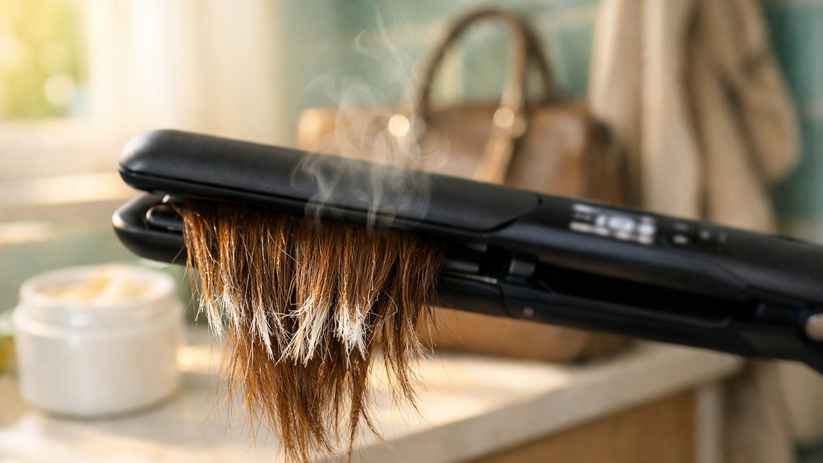 Elle lisse ses cheveux à 230 °C chaque matin avant le bureau : à Noël, ses pointes cassent et blanchissent malgré un masque par semaine