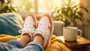 Elle marche trente minutes chaque matin depuis le 1er octobre : le vingt-deuxième jour, elle reste assise sur son canapé, baskets aux pieds