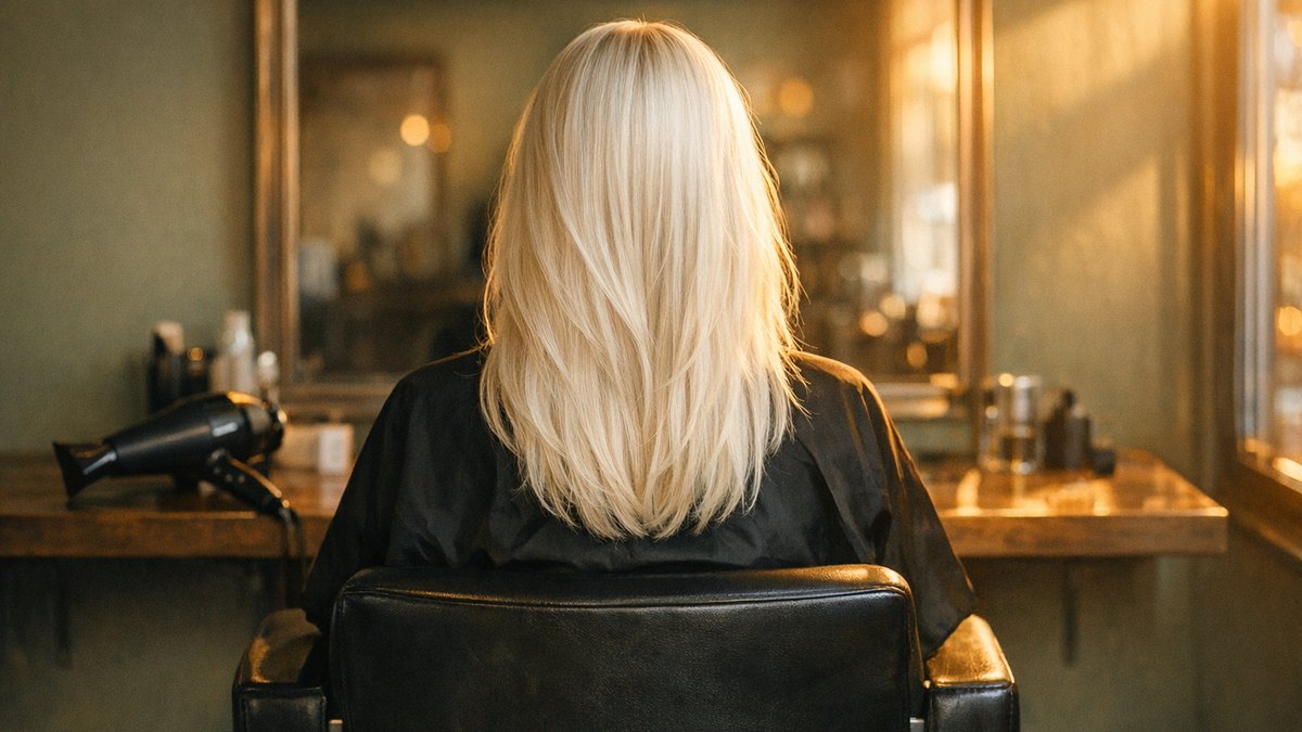 Elle passe au blond très clair chez sa coiffeuse d'Aix en septembre : trois semaines plus tard, ses longueurs tirent sur le jaune paille