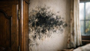 Elle pousse son armoire contre le mur nord de sa chambre à Quimper : en novembre, une tache noire grandit derrière, sans aucune fuite