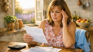 Elle quitte son poste d'aide-soignante près d'Avignon en juin : en octobre, sa pension subit encore le taux d'impôt de son ancien salaire