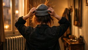 Elle rallume le chauffage de son appartement strasbourgeois en novembre : ses cheveux se dressent et collent au visage dès qu'elle retire son bonnet