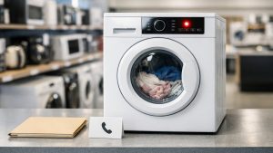 Elle rapporte son lave-linge en panne au magasin après vingt mois : le vendeur lui tend un numéro de fabricant et referme son dossier