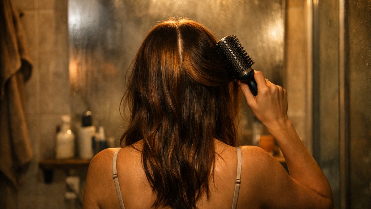 Elle refait sa couleur châtain dans sa salle de bain de Besançon : au séchage, ses racines sortent cuivrées et plus claires que ses longueurs