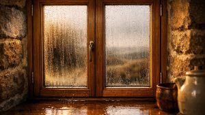 Elle remplace les vieilles fenêtres en bois de sa longère bretonne : au premier froid, l'eau ruisselle chaque matin sur les vitres neuves