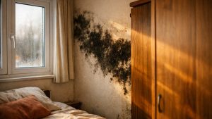 Elle remplace ses vieilles fenêtres par du double vitrage à Rouen : dès novembre, une tache noire grandit derrière l'armoire de sa chambre