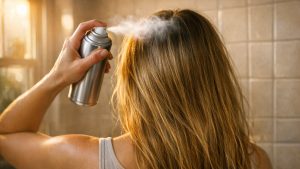 Elle remplace un shampoing sur deux par du shampoing sec pour gagner du temps : en octobre, son cuir chevelu se met à la démanger