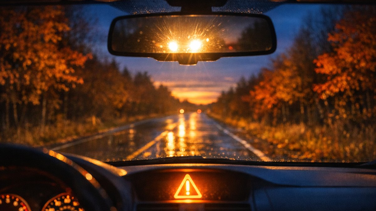 Elle rentre du travail un soir d'octobre, tableau de bord allumé : un automobiliste lui fait des appels de phares pendant vingt kilomètres