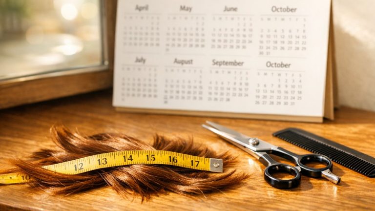 Elle repousse sa coupe pendant six mois pour enfin laisser pousser ses cheveux : en octobre, ils sont plus courts qu'au mois d'avril