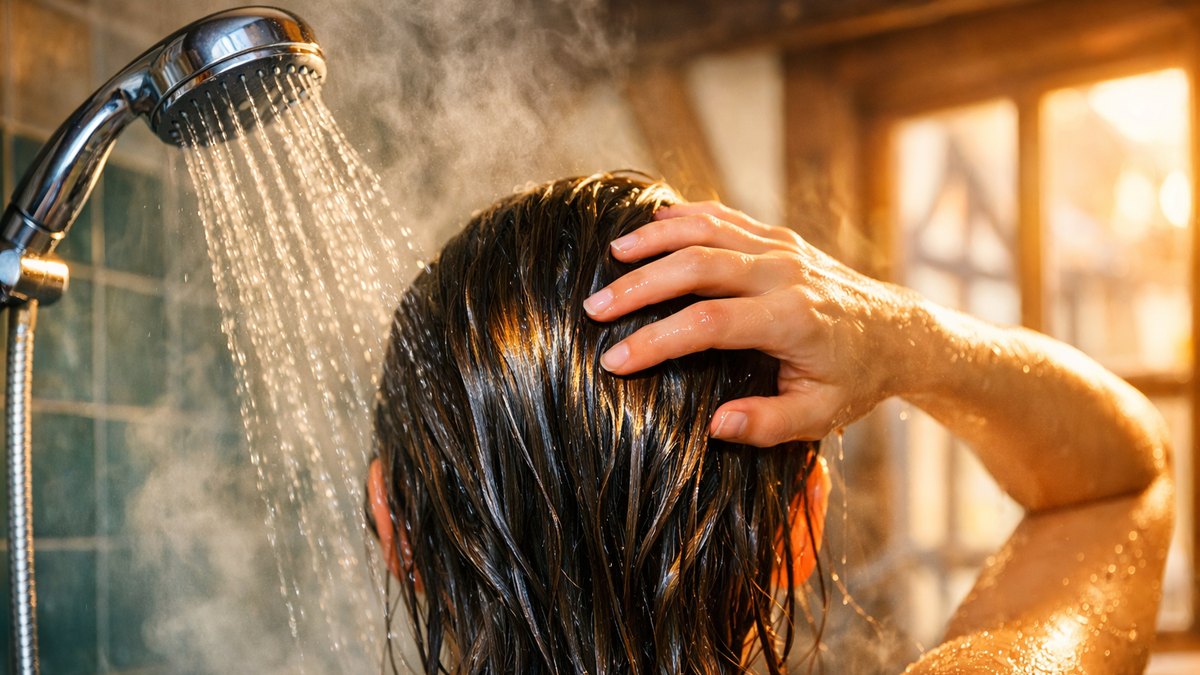 Elle se lave les cheveux à l'eau brûlante chaque matin à Strasbourg : le soir même, ses racines brillent comme après trois jours sans shampooing