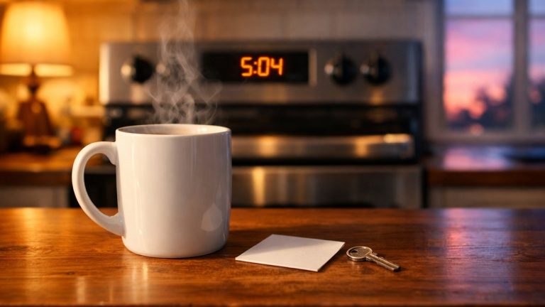 Elle se réveille à 5 heures chaque matin depuis fin octobre : trois semaines plus tard, l'horloge du four affiche un détail oublié