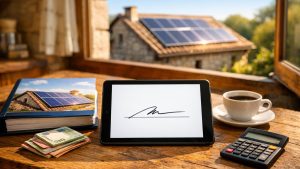Elle signe pour des panneaux solaires dans sa cuisine près d'Agen : dix jours plus tard, l'argent du crédit est déjà parti chez l'installateur