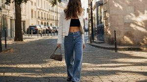 Fashion Week de Paris : les 8 looks de casting de Vittoria Ceretti, du jean loose à la robe rouge portée de jour