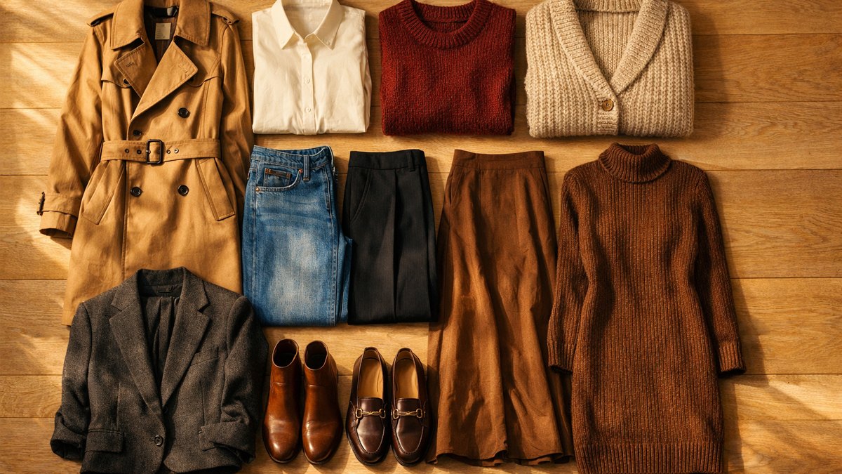 Garde-robe d'automne avec 12 pièces seulement : la liste complète pour composer plus de 30 tenues différentes sans acheter en double