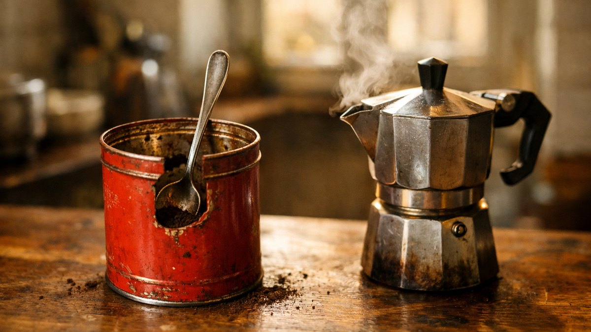 Il achète le même paquet de café au même prix à Rouen : quatre jours plus tôt que prévu, la boîte en fer sonne déjà creux