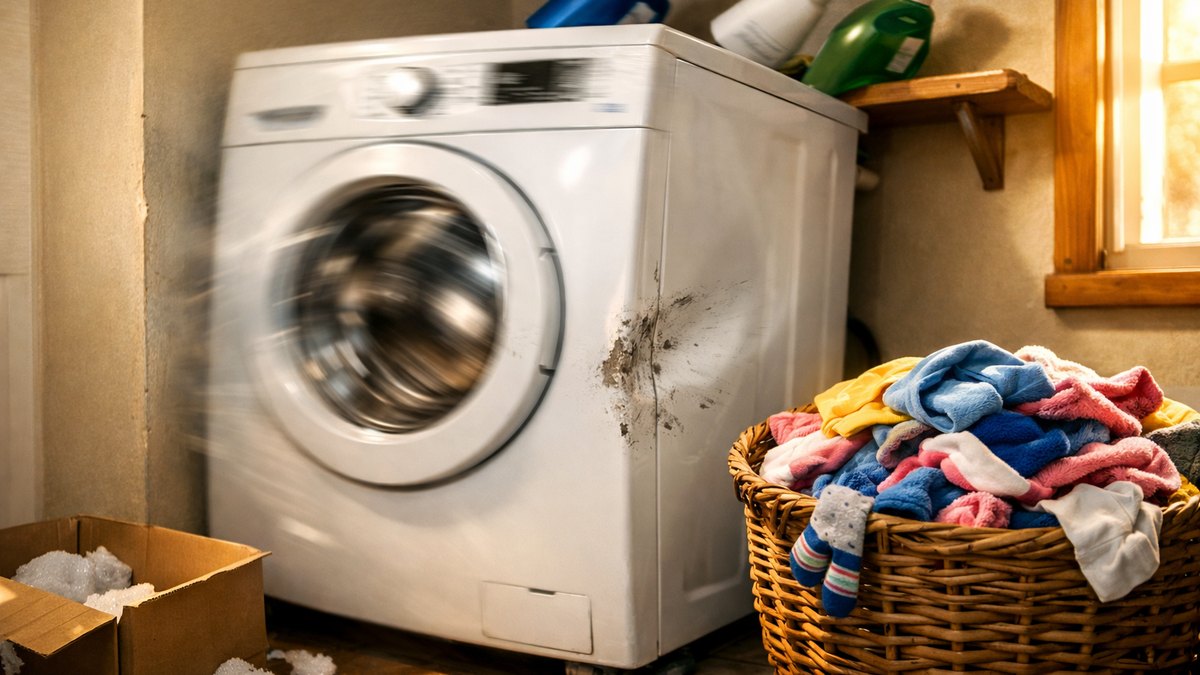 Il achète un lave-linge en promotion pour sa famille de quatre : dès le premier essorage, le tambour cogne contre la carrosserie comme un marteau