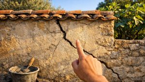 Il achète une maison à Nîmes et veut réparer le mur fissuré : le voisin refuse de payer et lève le doigt vers le haut du mur