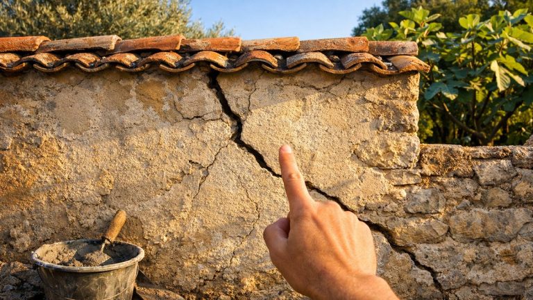 Il achète une maison à Nîmes et veut réparer le mur fissuré : le voisin refuse de payer et lève le doigt vers le haut du mur