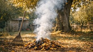 Il brûle ses feuilles mortes au fond du jardin, comme son père : deux jours plus tard, un policier municipal sonne avec un avis d'amende