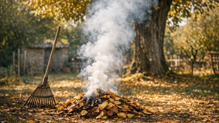 Il brûle ses feuilles mortes au fond du jardin, comme son père : deux jours plus tard, un policier municipal sonne avec un avis d'amende