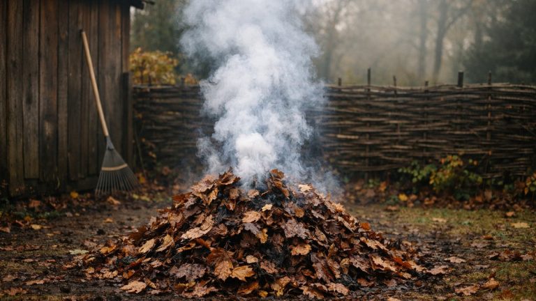 Il brûle ses feuilles mortes au fond du jardin comme son père : une heure plus tard, la police municipale sonne au portail