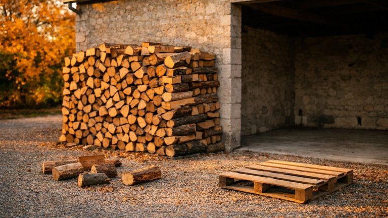 Il commande cinq stères de bois pour l'hiver dans le Cher : le tas livré tient contre un seul mur du garage, et il appelle le vendeur