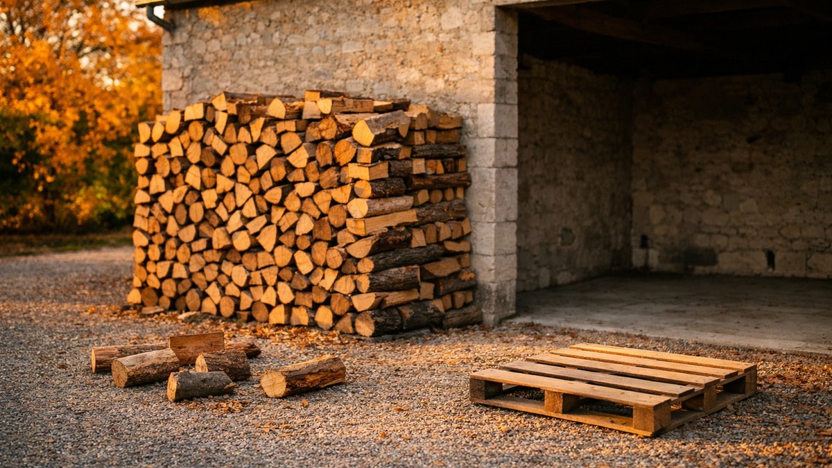 Il commande cinq stères de bois pour l'hiver dans le Cher : le tas livré tient contre un seul mur du garage, et il appelle le vendeur