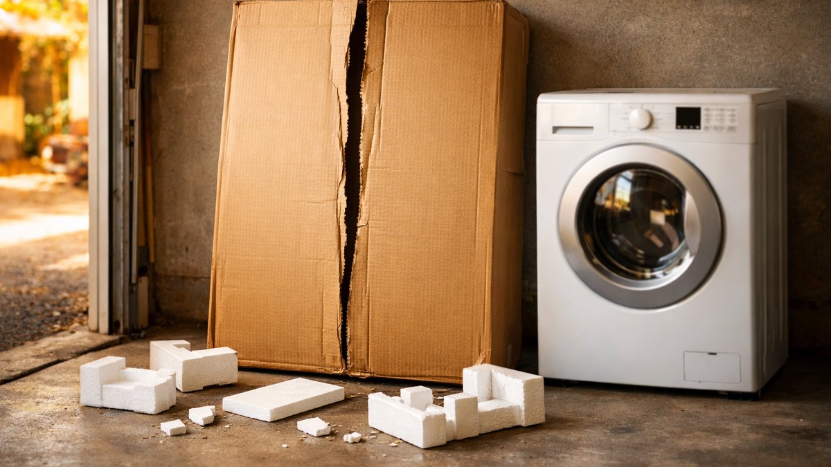 Il commande un lave-linge en promotion et ouvre le carton pour l'essayer : le vendeur refuse son retour à cause d'un emballage déchiré