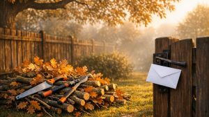 Il coupe lui-même les branches du chêne qui dépasse chez lui : le lendemain matin, son voisin frappe avec une lettre de plainte