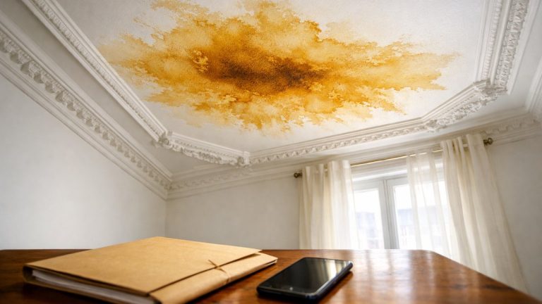 Il découvre une auréole jaune sur son plafond à Rouen : son assureur lui répond que c'est à lui de gérer le dossier