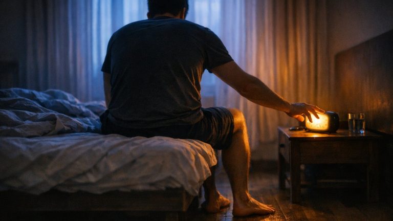 Il dort jusqu'à onze heures chaque week-end pour rattraper sa semaine : chaque lundi matin, il se réveille plus épuisé que le vendredi soir