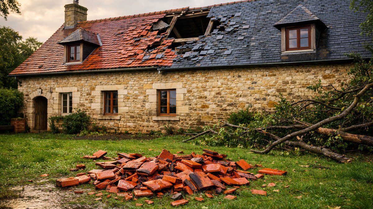 Il entend un fracas sur le toit de sa maison près de Caen : son assureur refuse la garantie tempête pour des rafales jugées trop faibles