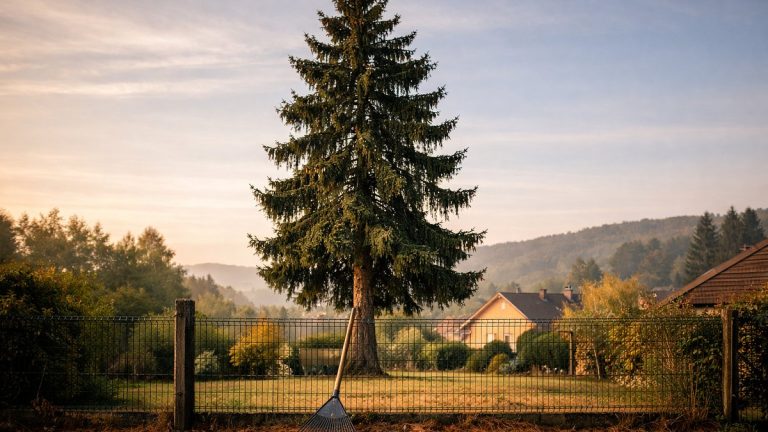 Il exige l'abattage du sapin de quinze mètres planté chez son voisin : la réponse tient sur une photo jaunie datée de l'été 1990