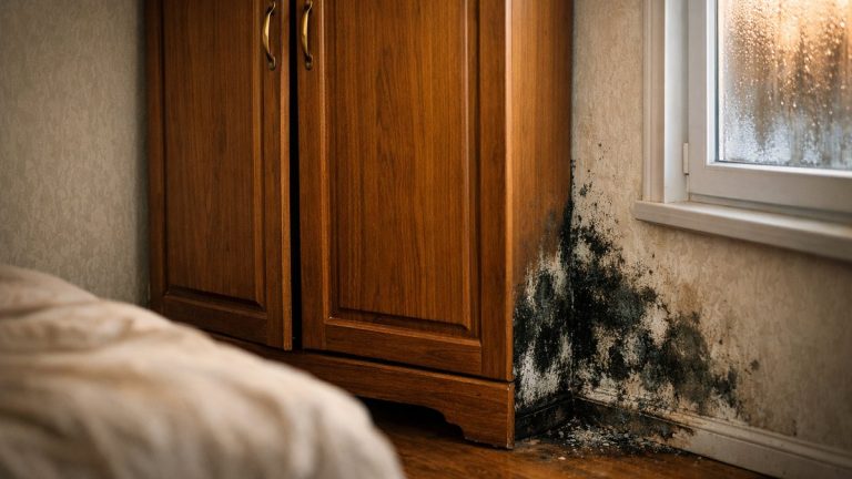 Il fait poser des fenêtres neuves dans sa maison de Besançon : en novembre, une tache noire grandit derrière l'armoire de la chambre