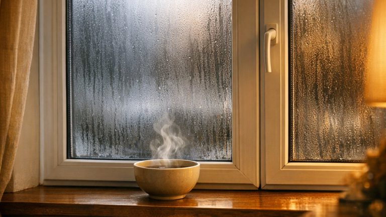 Il fait poser des fenêtres neuves dans sa maison de campagne : chaque matin, la buée couvre les vitres côté jardin, pas côté salon