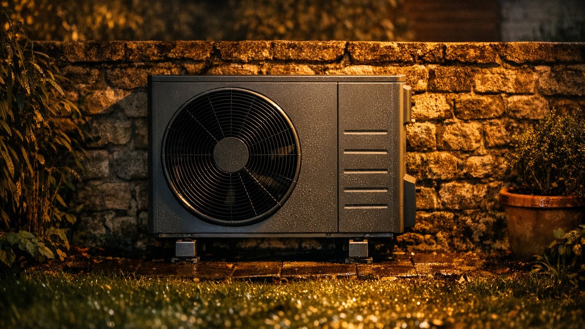 Il fait poser une pompe à chaleur contre son mur de jardin : le soir, son voisin sort son téléphone pour mesurer le bruit