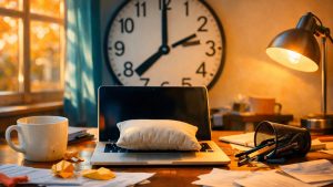 Il gagne une heure de sommeil au changement d'heure d'octobre : toute la semaine suivante, il s'endort au bureau et s'emporte contre ses collègues