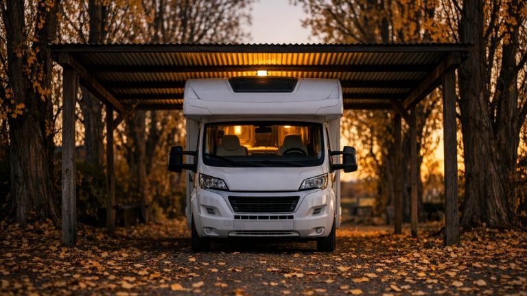Il gare son camping-car sous l'abri fin octobre, réservoirs pleins : en mars, la pompe et deux raccords avaient éclaté sous l'évier