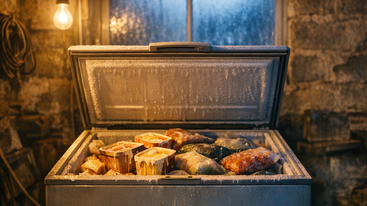 Il installe son congélateur dans le garage alsacien pour gagner de la place : en janvier, par moins huit dehors, ses glaces ont fondu