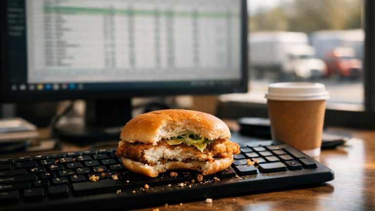 Il mange chaque midi devant son écran pour quitter le bureau plus tôt : à 16 heures, il relit trois fois le même mail