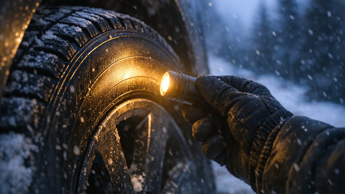 Il monte au Lioran avec ses pneus M+S comme chaque hiver : au contrôle, les gendarmes lui montrent un petit symbole absent de ses flancs