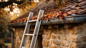 Il monte sur son échelle chaque automne pour vider sa gouttière près de Périgueux : le chêne du voisin restera debout, mais pas ses branches