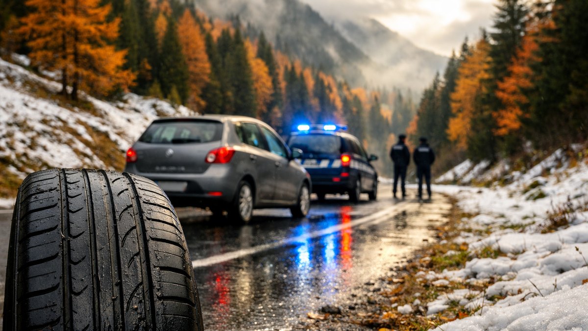 Il monte vers sa maison du Jura début novembre avec ses pneus d'été : au pied du col, deux gendarmes lui font signe de se ranger